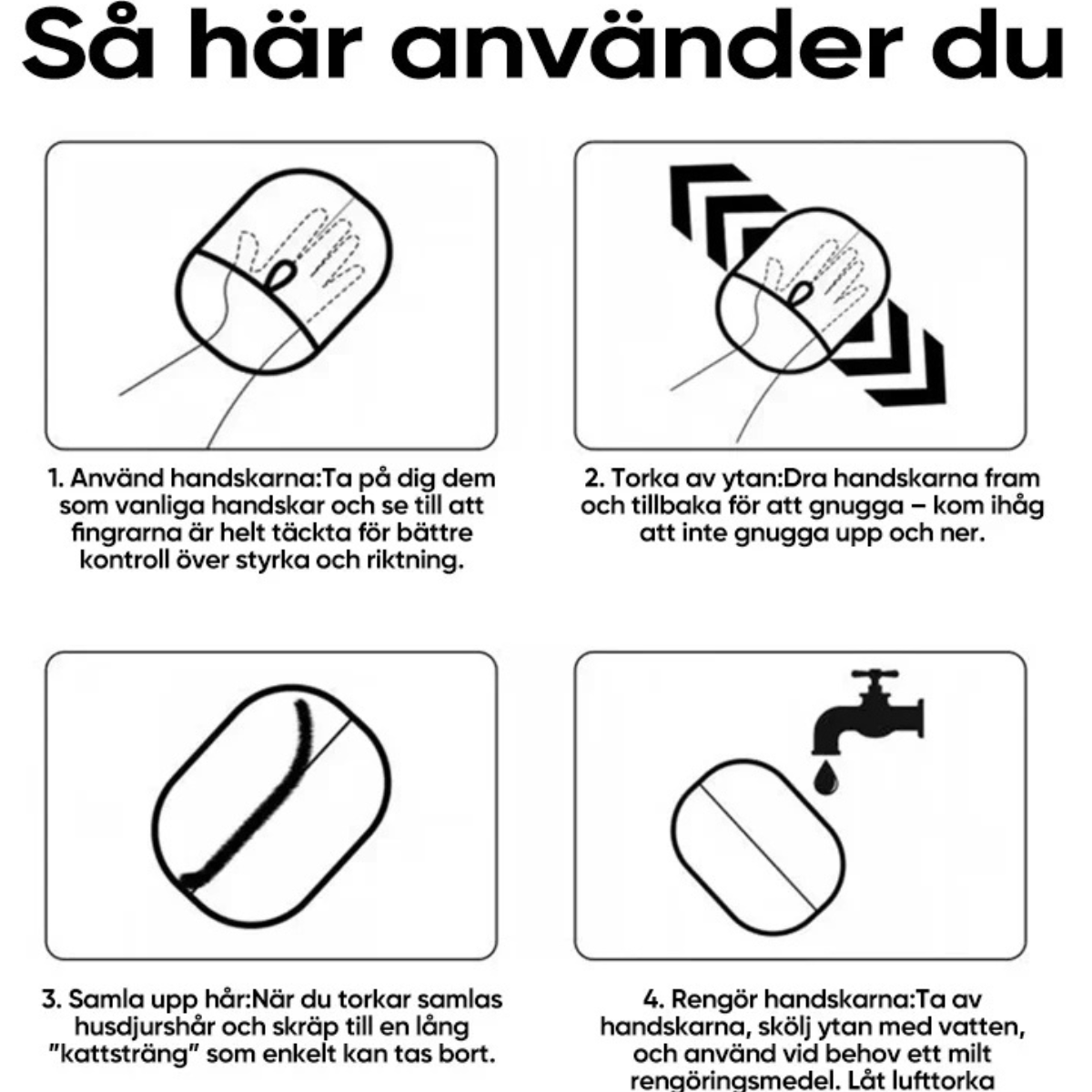 Pälsborttagar Handske - Från pälsig till ren på några drag
